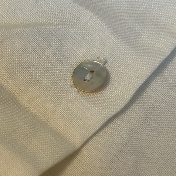 Dialogue Linen Blend Button Down Blouse - Picture 11 of 11